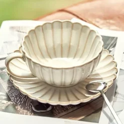 Plates u0026 More Küche & Esszimmer-Teetassen-Set aus Keramik – Stilvolles Kaffee- und Zitronenteegeschirr