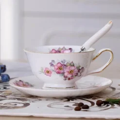 Feast u0026 Flair Küche & Esszimmer-Teetassen-Set aus Keramik – elegante Kaffeetassen aus britischem Porzellan, 200 ml