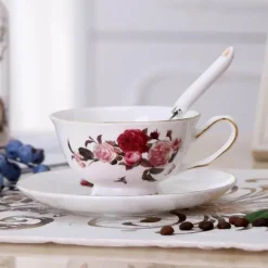 Feast u0026 Flair Küche & Esszimmer-Teetassen-Set aus Keramik – elegante Kaffeetassen aus britischem Porzellan, 200 ml