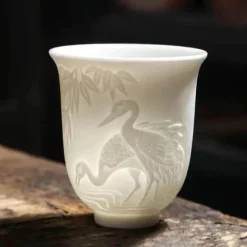 Plates u0026 More Küche & Esszimmer-Teetassen-Set aus Knochenporzellan mit Ziegenmotiv – süße Keramiktassen mit Fat-Jade-Design