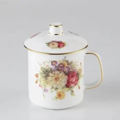 Feast u0026 Flair Küche & Esszimmer-Teetassen-Set aus Porzellan mit Deckel und Löffel