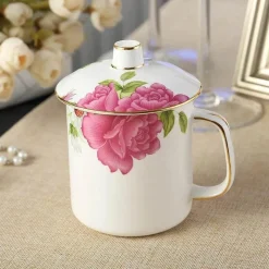 Feast u0026 Flair Küche & Esszimmer-Teetassen-Set aus Porzellan mit Deckel und Löffel