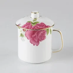 Feast u0026 Flair Küche & Esszimmer-Teetassen-Set aus Porzellan mit Deckel und Löffel