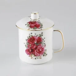 Feast u0026 Flair Küche & Esszimmer-Teetassen-Set aus Porzellan mit Deckel und Löffel