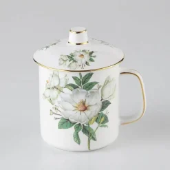 Feast u0026 Flair Küche & Esszimmer-Teetassen-Set aus Porzellan mit Deckel und Löffel