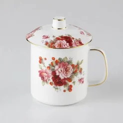 Feast u0026 Flair Küche & Esszimmer-Teetassen-Set aus Porzellan mit Deckel und Löffel