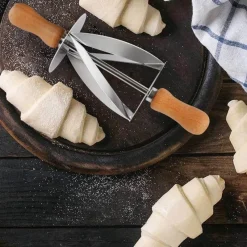 Tom Küche & Esszimmer-Teigschneiderrad aus Edelstahl – Croissant-Backwerkzeug