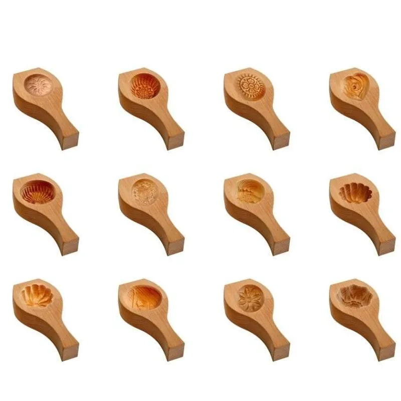 The Culinary Kit Küche & Esszimmer-Teigtaschenformer aus Holz – Mondförmige Form für selbstgemachte Teigtaschen