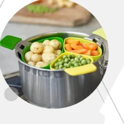 The Culinary Kit Küche & Esszimmer-3-teiliges Dampfgarer-Set – Praktische Kochutensilien für die Küche