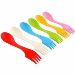 Tom Küche & Esszimmer-6-teiliges Outdoor-Göffel-Set – Camping-Utensilien für Wanderungen und Picknicks