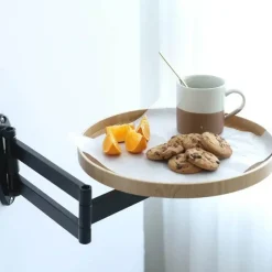 The Decor Haven Gadgets Für Zuhause-Teleskop-Couchtisch zur Wandmontage – platzsparender Mini-Tisch
