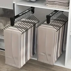 Room to Spare Aufbewahrung Und Organisation-Teleskop-Hosenbügel – Platzsparender Metall-Organizer für den Kleiderschrank