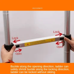 The Outdoor Vault Outdoor-Artikel|Heimwerkzeuge-Teleskop-Klappleiter – verstellbares, rutschfestes Design