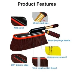 Wild u0026 Free Gear Autopflege|Autozubehör-Teleskop-Mikrofaser-Staubentfernungsbürste fürs Auto – Auto-Reinigungswerkzeug