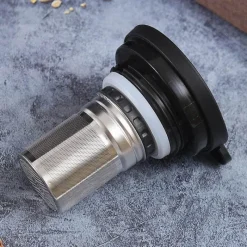 The Decor Haven Küche & Esszimmer-Thermal Wave Elegante Teekanne aus Edelstahl