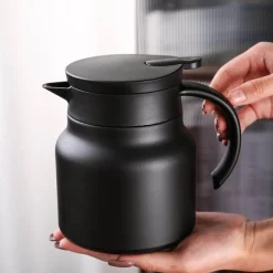 The Decor Haven Küche & Esszimmer-Thermal Wave Elegante Teekanne aus Edelstahl