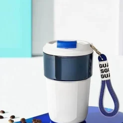 The Outdoor Vault Camping-Werkzeuge|Outdoor-Artikel-Thermosbecher aus Edelstahl mit digitalem Pixel-Design – intelligenter isolierter Reisebecher