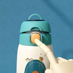 The Cozy Mug Küche & Esszimmer-Thermosflasche für Kinder – Cartoon-Wasserflasche mit Temperaturanzeige