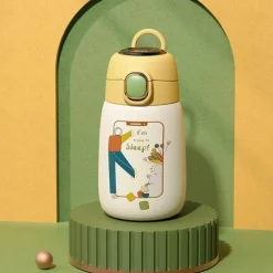The Cozy Mug Küche & Esszimmer-Thermosflasche für Kinder – Cartoon-Wasserflasche mit Temperaturanzeige