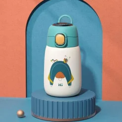 The Cozy Mug Küche & Esszimmer-Thermosflasche für Kinder – Cartoon-Wasserflasche mit Temperaturanzeige
