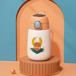The Cozy Mug Küche & Esszimmer-Thermosflasche für Kinder – Cartoon-Wasserflasche mit Temperaturanzeige