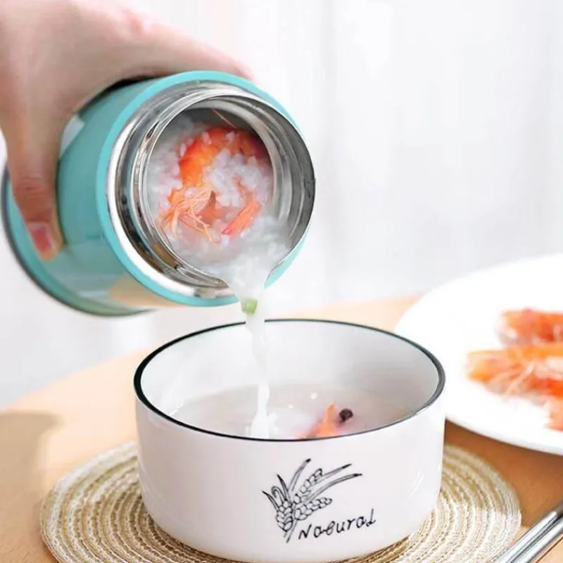 The Cozy Mug Küche & Esszimmer-Thermoskanne aus Edelstahl für doppelte Mittagessen