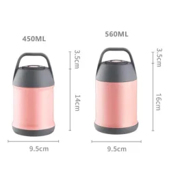 The Cozy Mug Küche & Esszimmer-Thermoskanne aus Edelstahl für doppelte Mittagessen