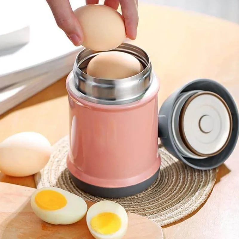 The Cozy Mug Küche & Esszimmer-Thermoskanne aus Edelstahl für doppelte Mittagessen