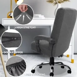 Cozy Living Möbel-Thickened Jacquard Chair Cover – Stretchable Office Computer Chair