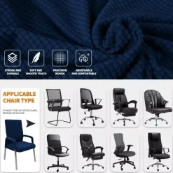 Cozy Living Möbel-Thickened Jacquard Chair Cover – Stretchable Office Computer Chair