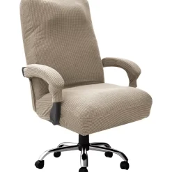 Cozy Living Möbel-Thickened Jacquard Chair Cover – Stretchable Office Computer Chair