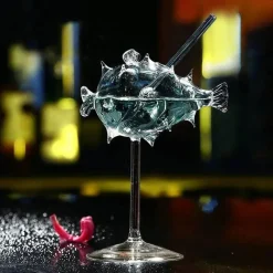 Tom Küche & Esszimmer-Thorn Fish Kelch - Einzigartiges Cocktail-Weinglas für elegante Partys