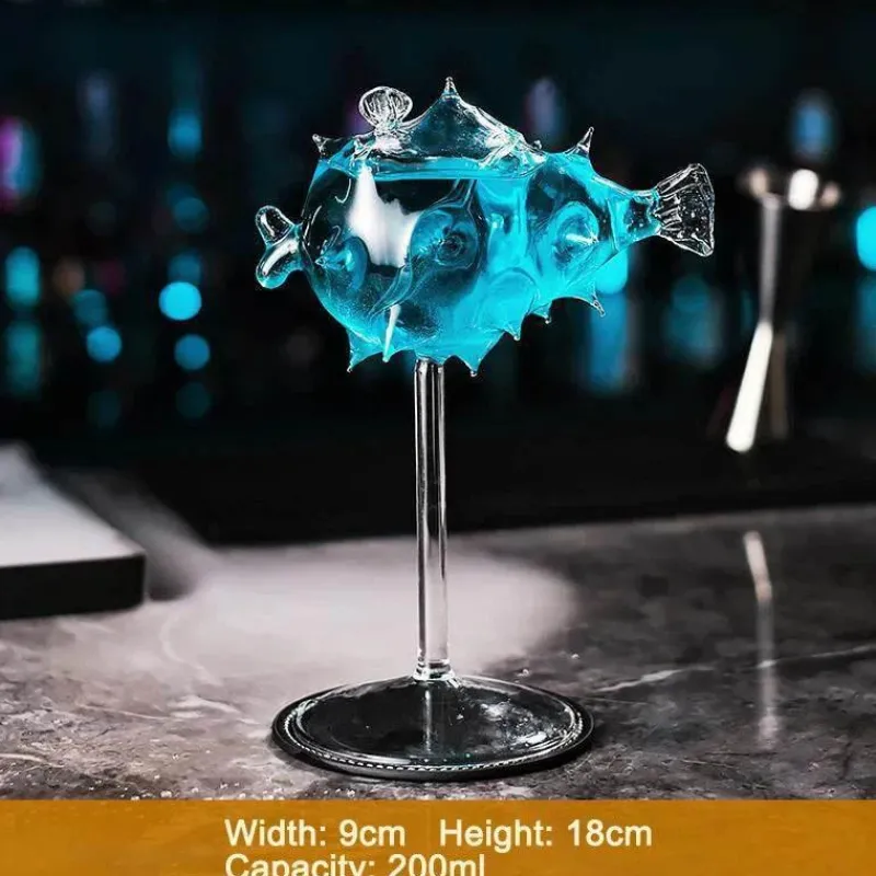 Tom Küche & Esszimmer-Thorn Fish Kelch - Einzigartiges Cocktail-Weinglas für elegante Partys