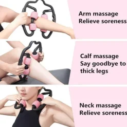The Relaxation Nook Fitness-Gadgets|Gesundheits-Gadgets-Tiefengewebe-Schaumstoffrolle – 360-Grad-Massagerolle zur Muskelregeneration
