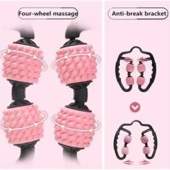 The Relaxation Nook Fitness-Gadgets|Gesundheits-Gadgets-Tiefengewebe-Schaumstoffrolle – 360-Grad-Massagerolle zur Muskelregeneration