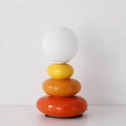 Illuminate Home Beleuchtung-Tischlampe aus gestapelten Steinen – Kreative dekorative Leuchte