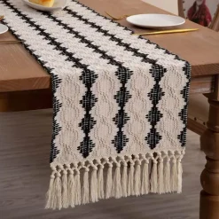 Fine Table Threads Küche & Esszimmer-Tischläufer aus Jacquard-Baumwolle – Elegantes Esszimmerdekor