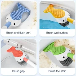 The Blissful Bath Badezimmer-Toilettenbürste in Entenform – 360-Grad-Reinigungswerkzeug
