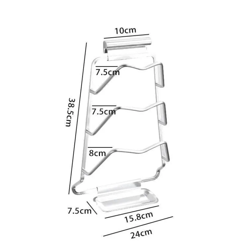 Space Savvy Küche & Esszimmer-Topfdeckelhalter-Regal - Wandmontierter Küchen-Organizer