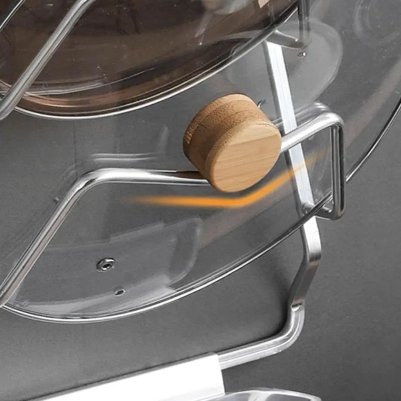 Space Savvy Küche & Esszimmer-Topfdeckelhalter-Regal - Wandmontierter Küchen-Organizer