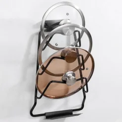Space Savvy Küche & Esszimmer-Topfdeckelhalter-Regal - Wandmontierter Küchen-Organizer