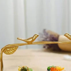 Elegance at the Table Küche & Esszimmer-Tortenständer aus Blattgold – Elegante, dekorative Dessert-Ausstellung