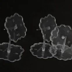 Tom Küche & Esszimmer-Tortenständer-Set aus transparentem Kunststoff – 20-teilig, Fondanthalter und Präsentationsständer