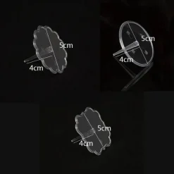 Tom Küche & Esszimmer-Tortenständer-Set aus transparentem Kunststoff – 20-teilig, Fondanthalter und Präsentationsständer