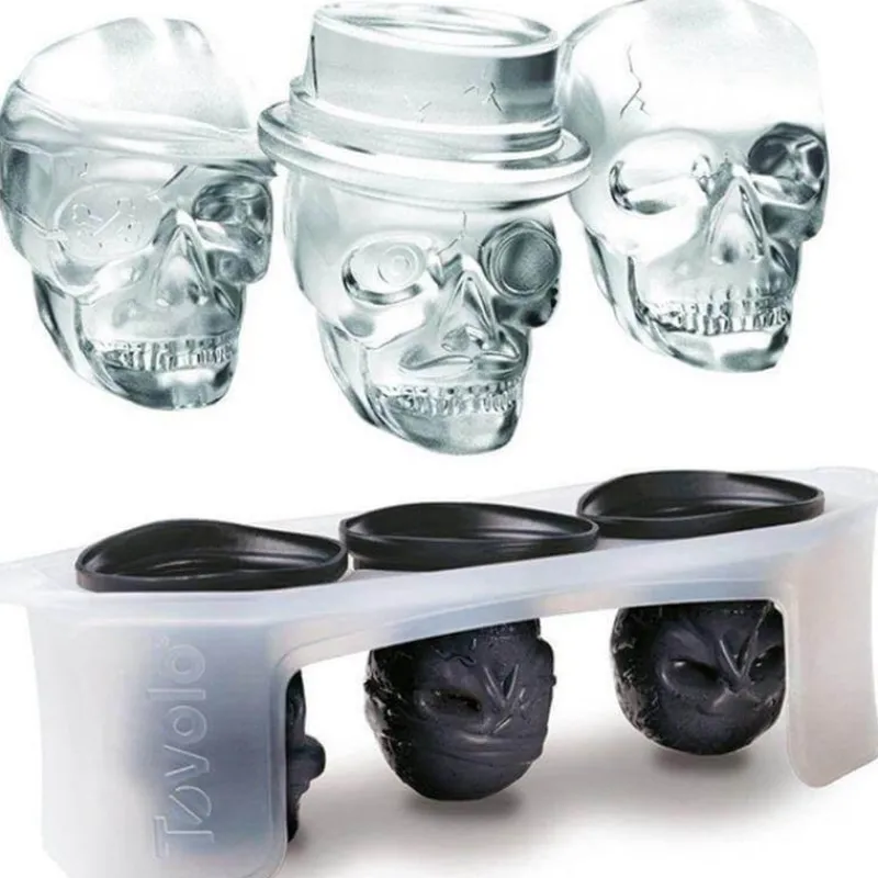 The Cozy Mug Küche & Esszimmer-Totenkopf-Eiswürfelform – unverzichtbar für Halloween-Partys