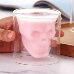 Plates u0026 More Küche & Esszimmer-Totenkopf-Glasbecher – hitzebeständiger Bier-Cocktailbecher