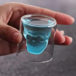 Plates u0026 More Küche & Esszimmer-Totenkopf-Glasbecher – hitzebeständiger Bier-Cocktailbecher