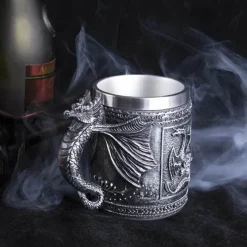 Feast u0026 Flair Küche & Esszimmer-Totenkopf-Ritter-Bierkrug - Halloween-Krug aus Edelstahl mit Harz