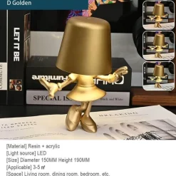 Bright Accents Beleuchtung-Touch-Lade-Schreibtischlampe - Golden Man Design
