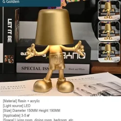 Bright Accents Beleuchtung-Touch-Lade-Schreibtischlampe - Golden Man Design